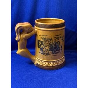 Porcelain Stien Mug with Rabbit Shaped Handle Occupied Japan